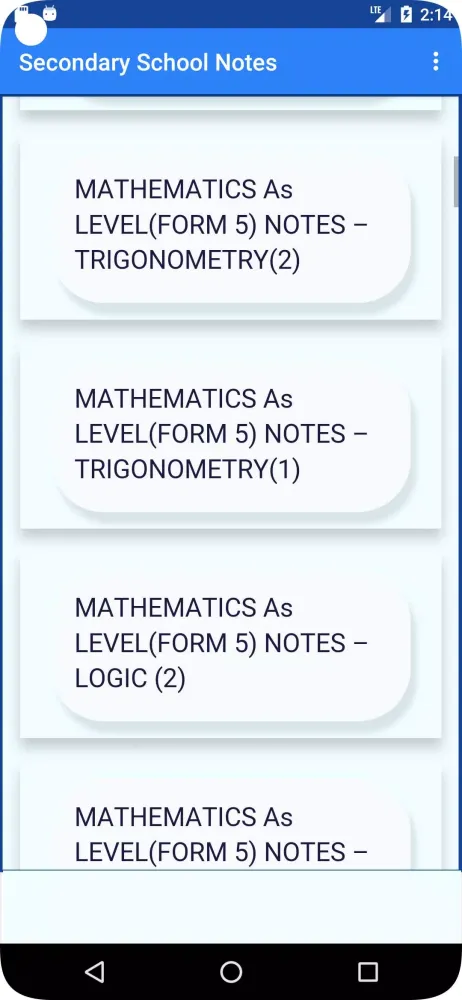 Secondary School Notes 스크린샷