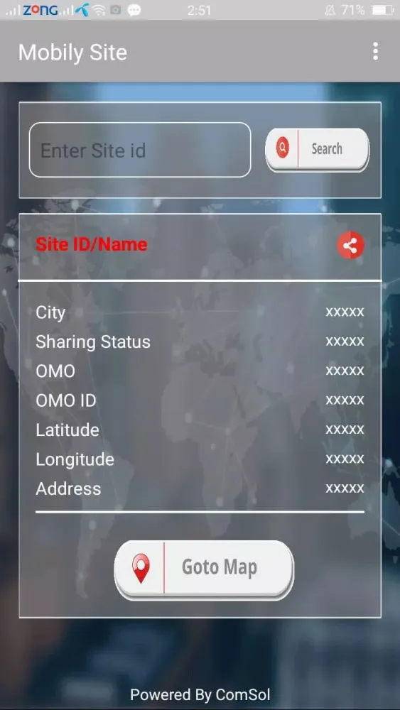 Site Finder Screenshots