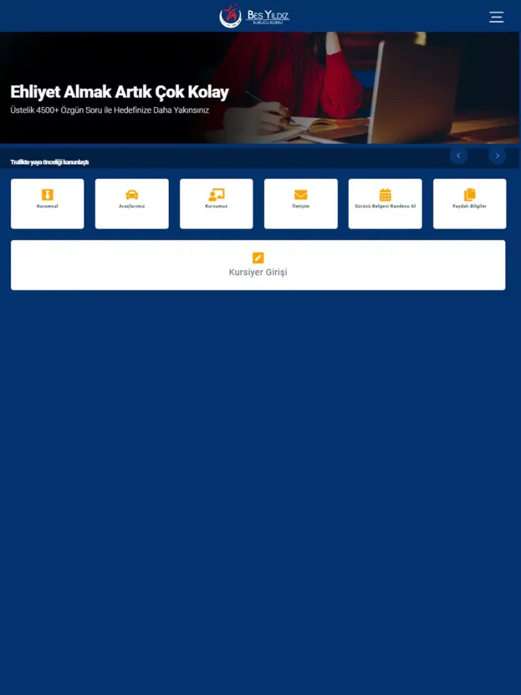 Tangkapan skrin Beş Yıldız Sürücü Kursu iPad 