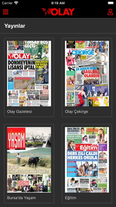 Tangkapan layar Olay E-Gazete