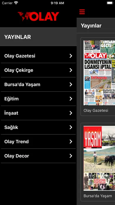 Tangkapan layar Olay E-Gazete