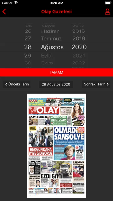 Tangkapan layar Olay E-Gazete