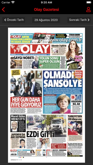 Tangkapan layar Olay E-Gazete