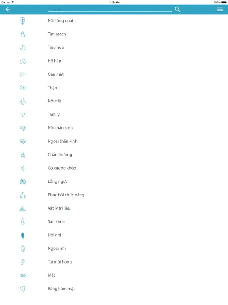 Tangkapan skrin LinkCare Bệnh Nhân iPad