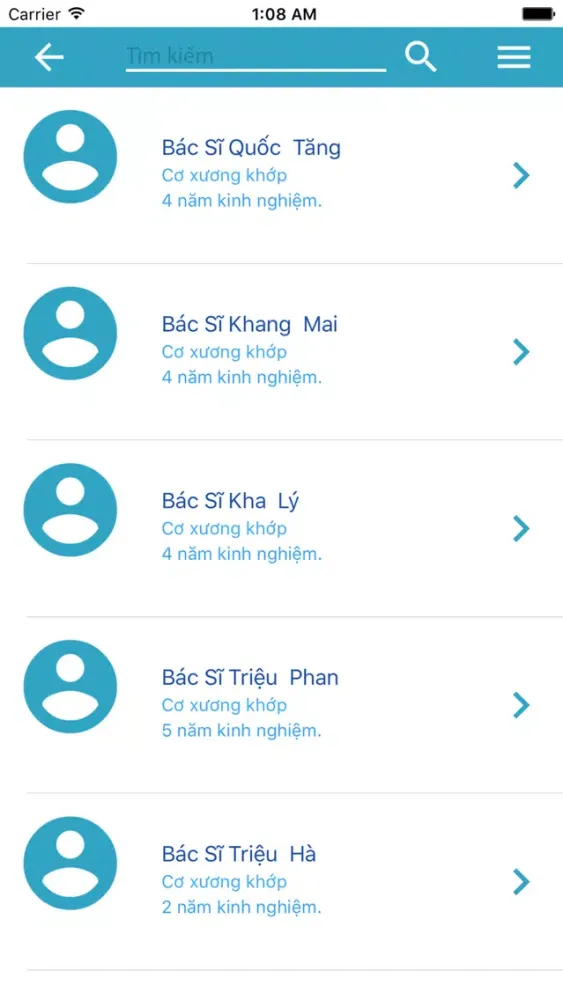 Tangkapan skrin LinkCare Bệnh Nhân