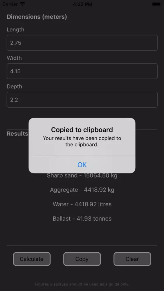 Concrete Calculator應用截圖