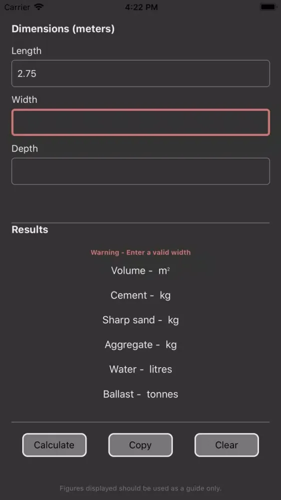 Concrete Calculator應用截圖