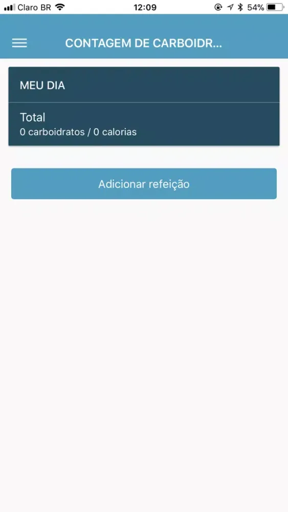 Tangkapan layar Contagem de carboidratos