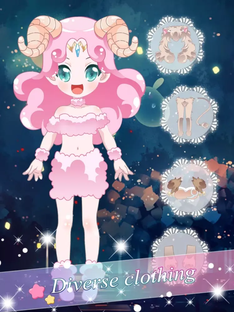 Screenshot di Constellation Dress - Makeup game for kids iPad 
