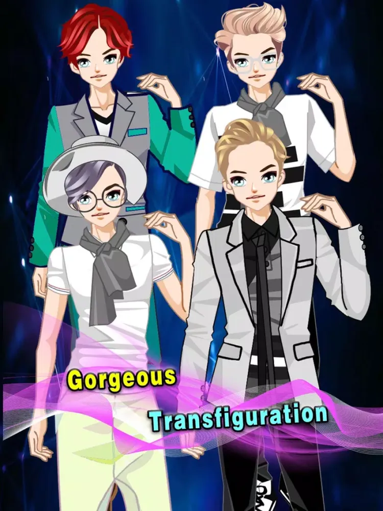 Dressup fashion male star－Dress Up Dating Goddess iPad 应用截图