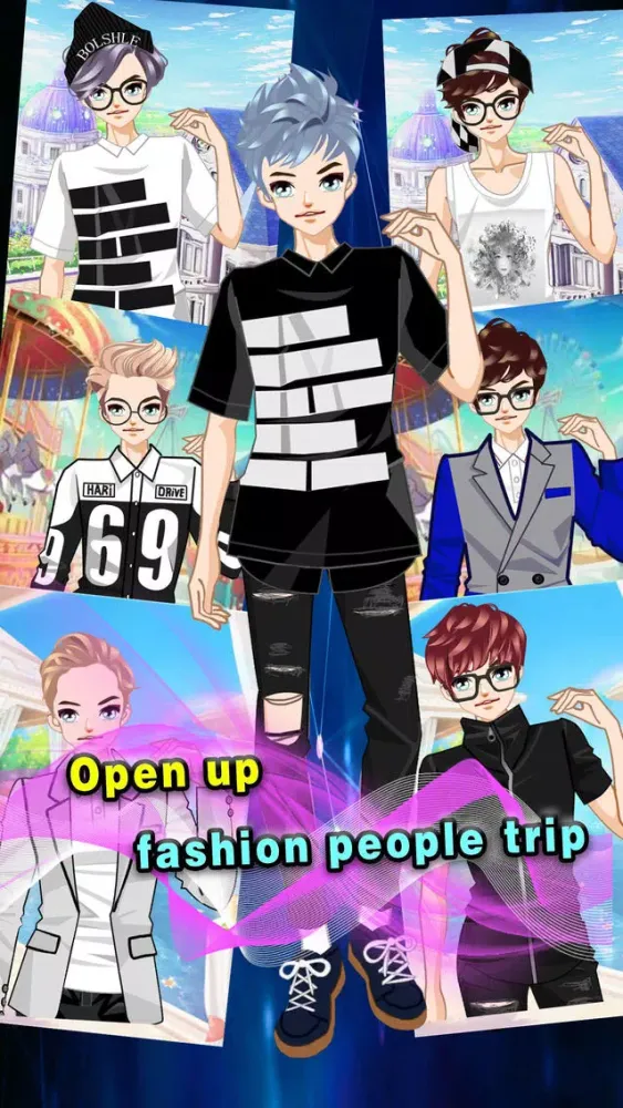 Dressup fashion male star－Dress Up Dating Goddess应用截图