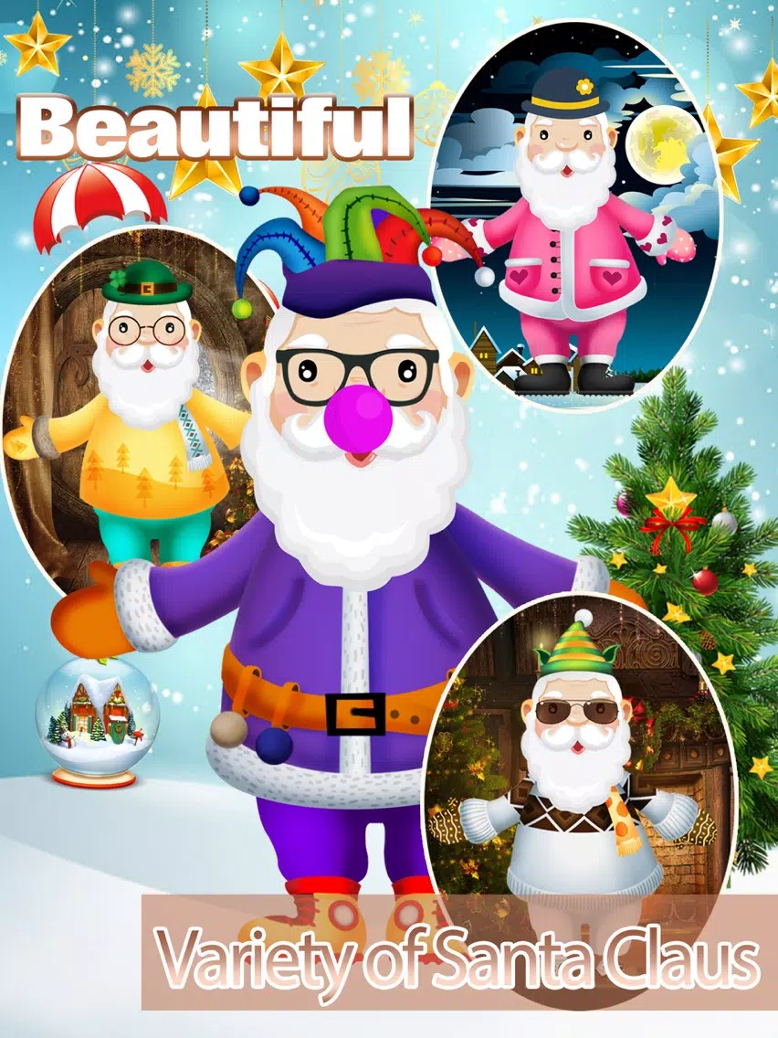 Tangkapan skrin Makeover Santa - Makeup game for kids iPad 