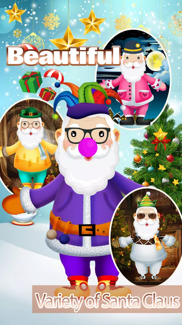 Tangkapan skrin Makeover Santa - Makeup game for kids