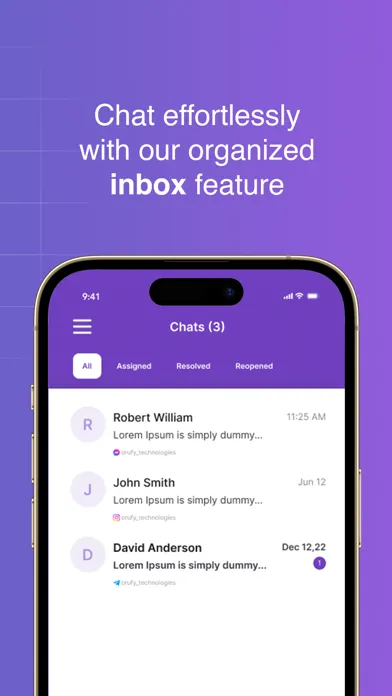 Capturas de tela do Orufy Connect - Agent Chat App