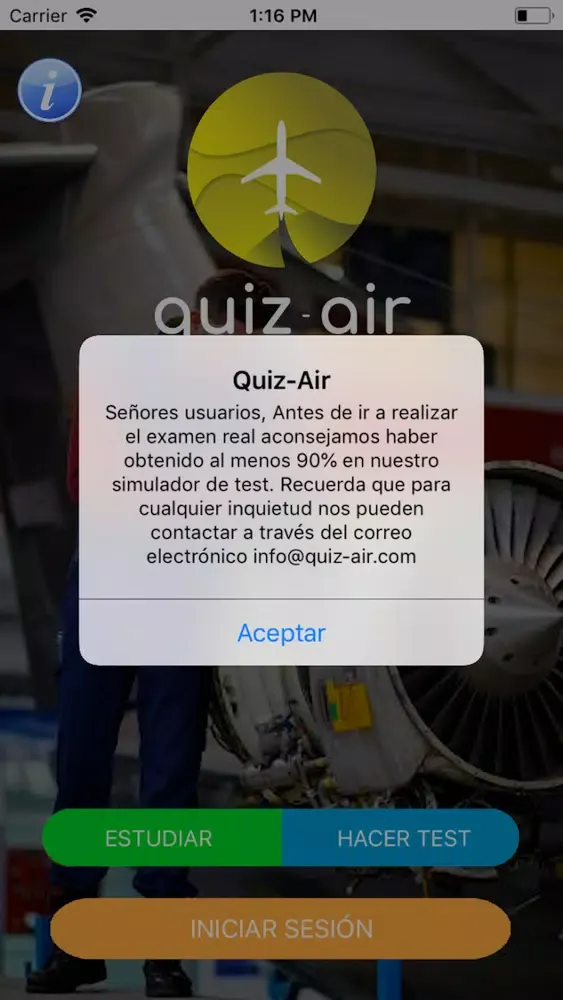 Ảnh chụp màn hình của Quiz-Air TLA