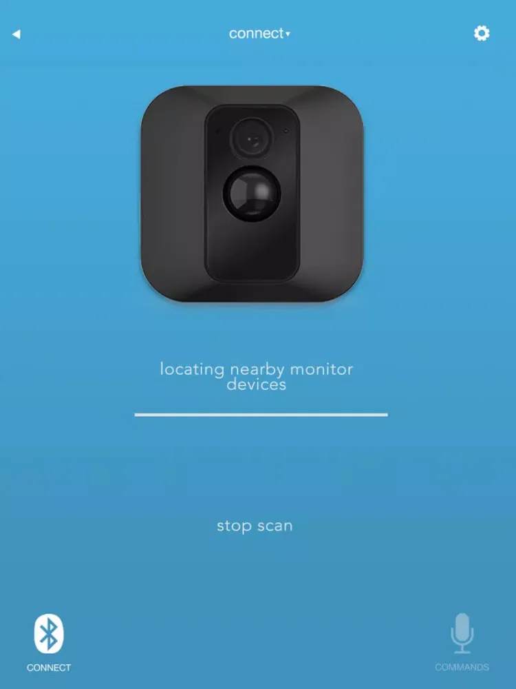 Capturas de tela do Connect for Blink Monitor iPad 