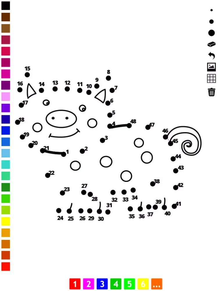 Connect the dots coloring book for children: Learn painting by numbers for kindergarten and pre-school with this learning puzzle game iPad  Ekran Görüntüleri