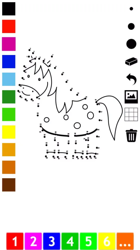 Connect the dots coloring book for children: Learn painting by numbers for kindergarten and pre-school with this learning puzzle game Ekran Görüntüleri
