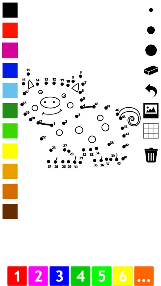 Connect the dots coloring book for children: Learn painting by numbers for kindergarten and pre-school with this learning puzzle game Ekran Görüntüleri
