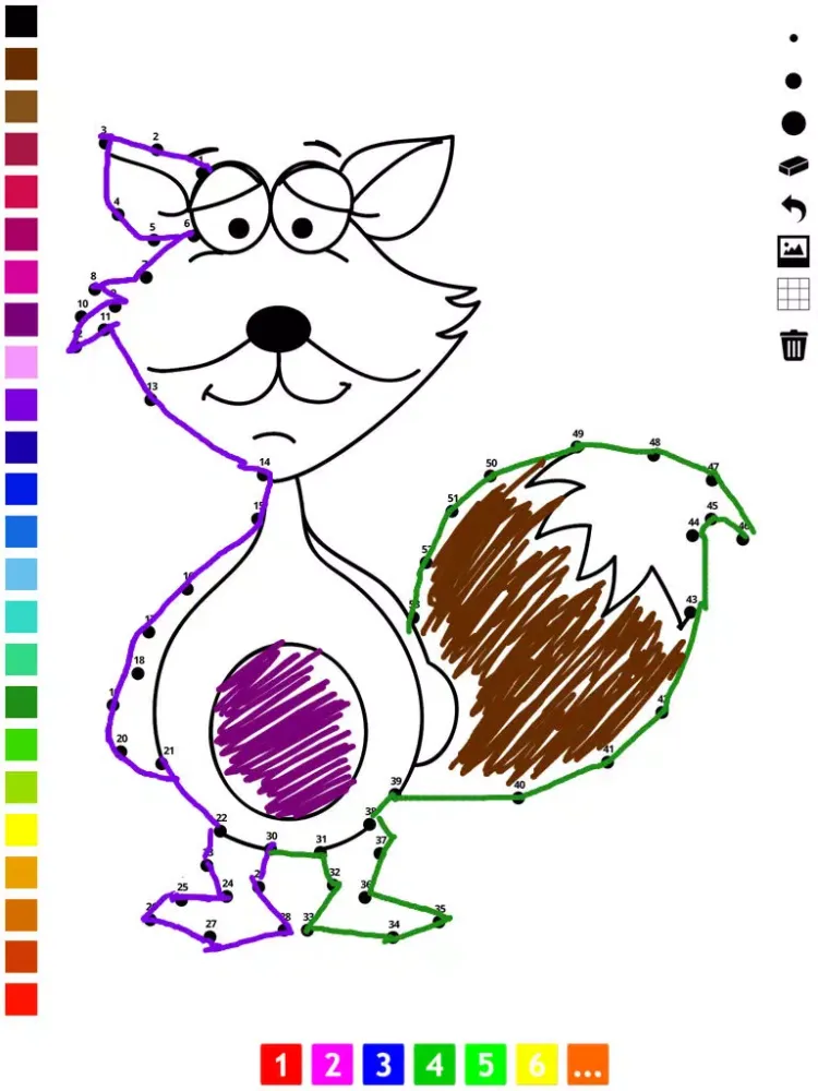 Captures d'écran de Connect the dots coloring book for children: Learn to paint by numbers for kindergarten and pre-school with this learning puzzle game iPad 
