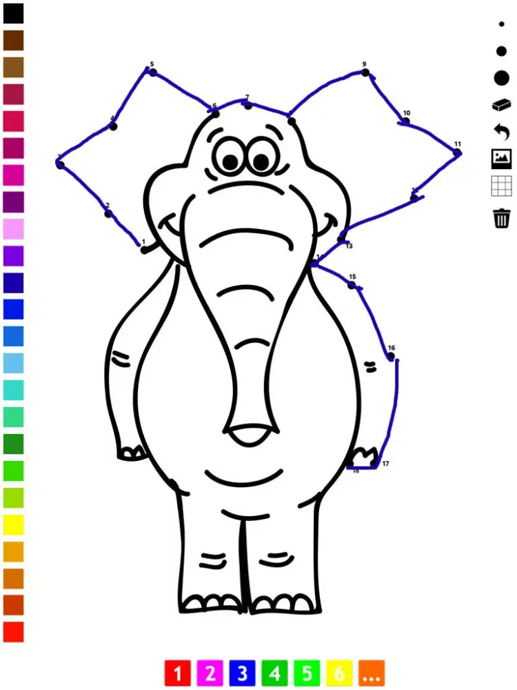 Captures d'écran de Connect the dots coloring book for children: Learn to paint by numbers for kindergarten and pre-school with this learning puzzle game iPad 
