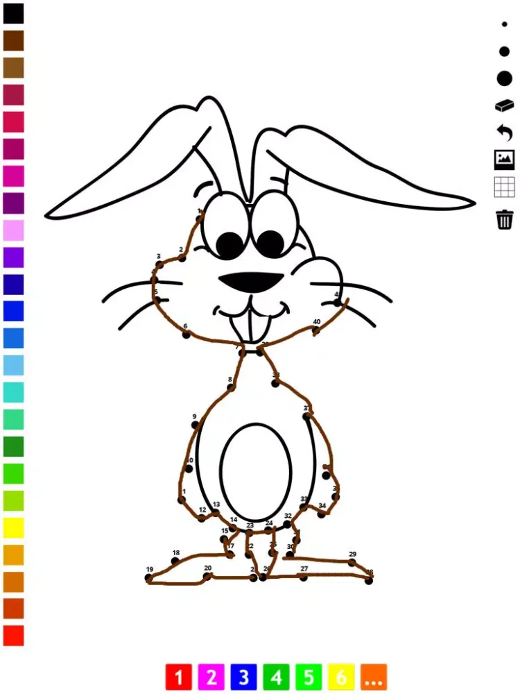 Captures d'écran de Connect the dots coloring book for children: Learn to paint by numbers for kindergarten and pre-school with this learning puzzle game iPad 