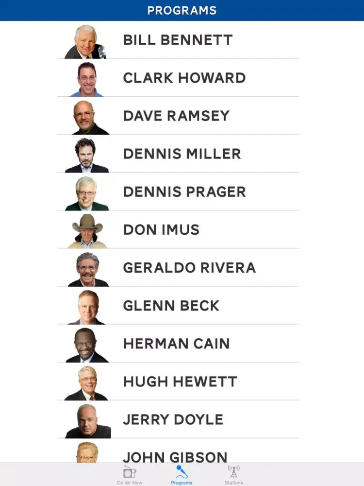 ภาพหน้าจอของ Conservative Talk Radio - Rush, Levin, Beck, Hannity, Savage & More! iPad 