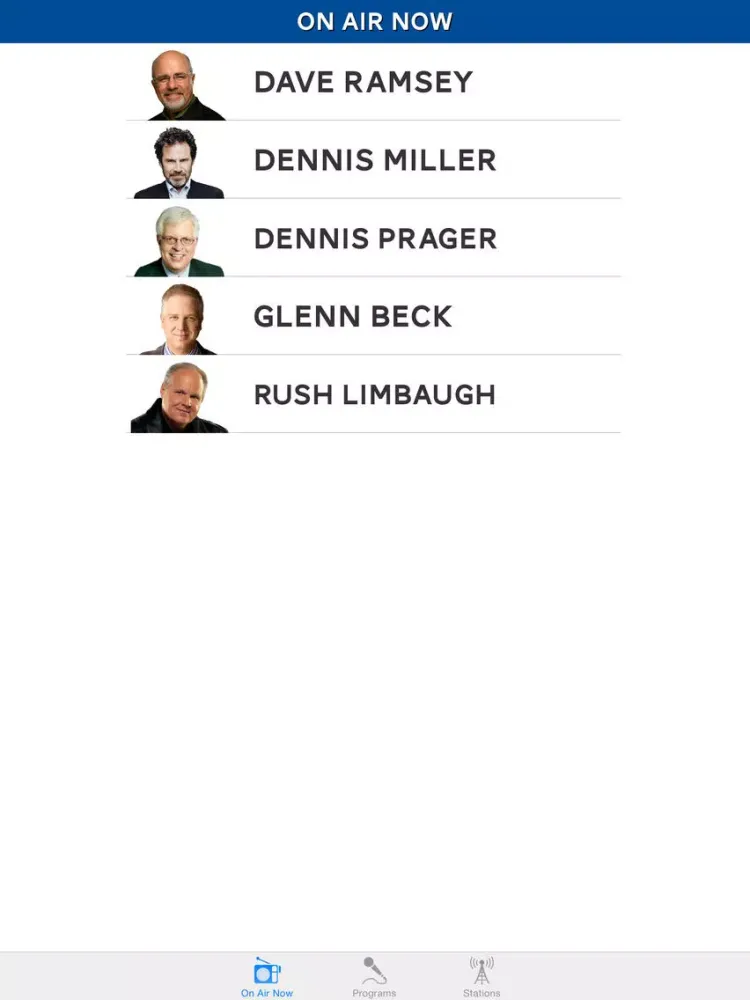 ภาพหน้าจอของ Conservative Talk Radio - Rush, Levin, Beck, Hannity, Savage & More! iPad 