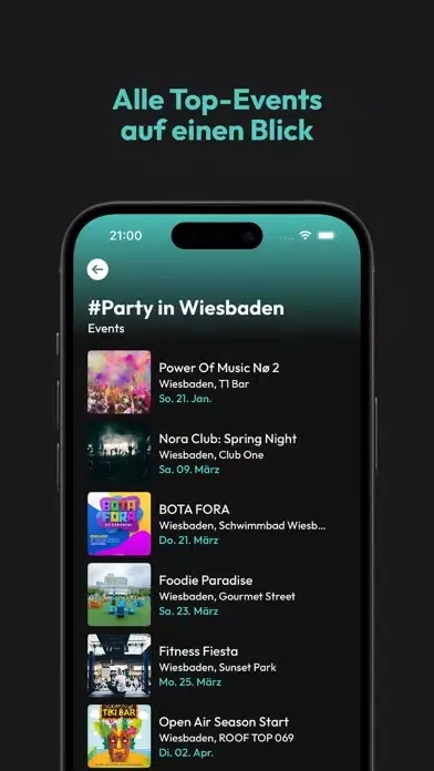 Tangkapan layar PickSpot - Events entdecken