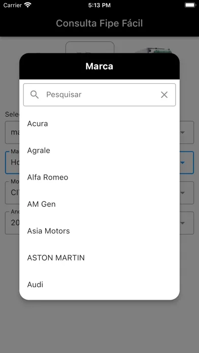 Captures d'écran de Consulta Fipe Fácil