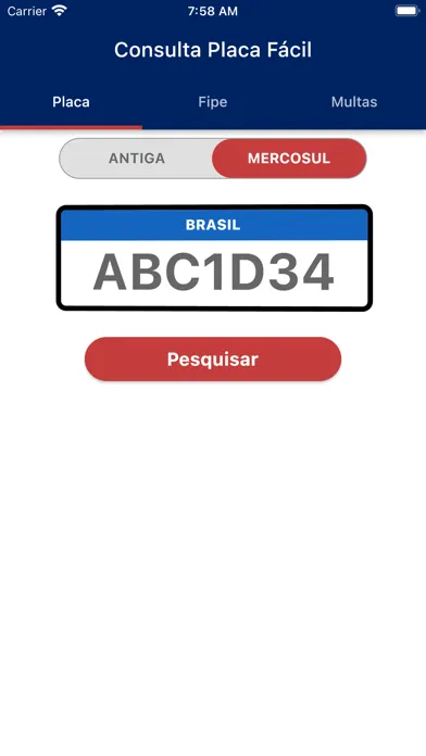 Capturas de tela do Consulta Placa Fácil -Veículos