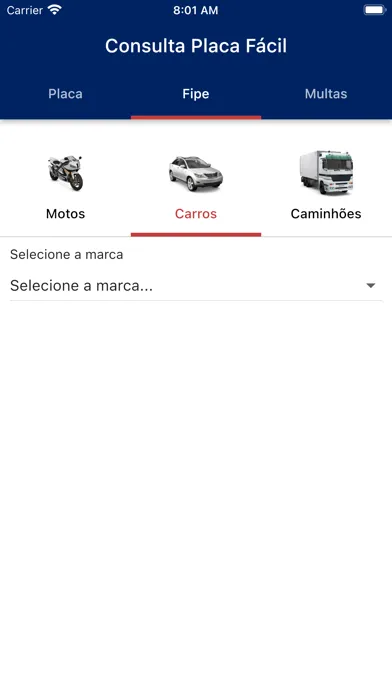 Capturas de tela do Consulta Placa Fácil -Veículos