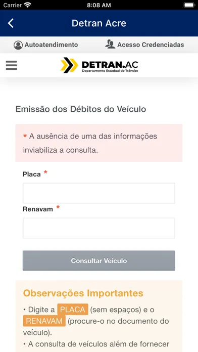 Capturas de tela do Consulta Placa Fácil -Veículos