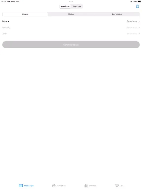 Capturas de tela do Fipe: Tabela Fipe Brasil 2022 iPad 