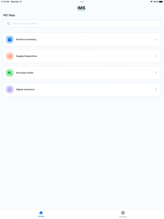 ภาพหน้าจอของ Mobile.IMS iPad 