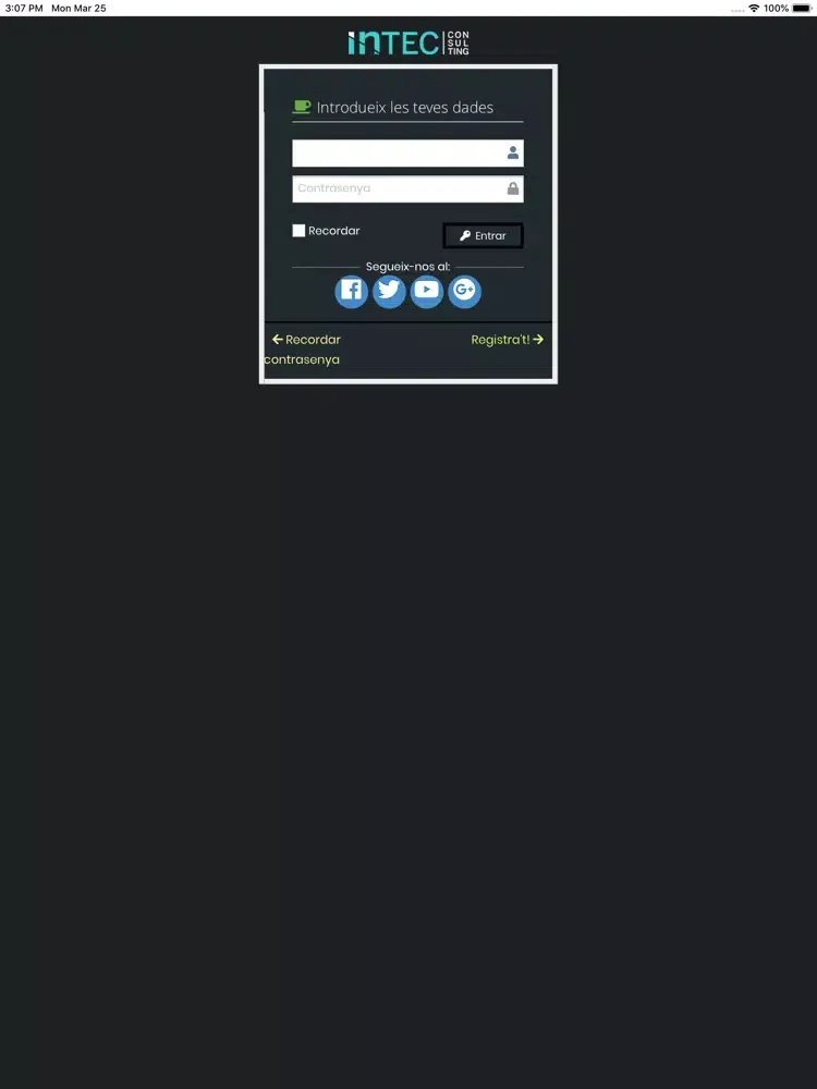 Intec iPad  스크린샷