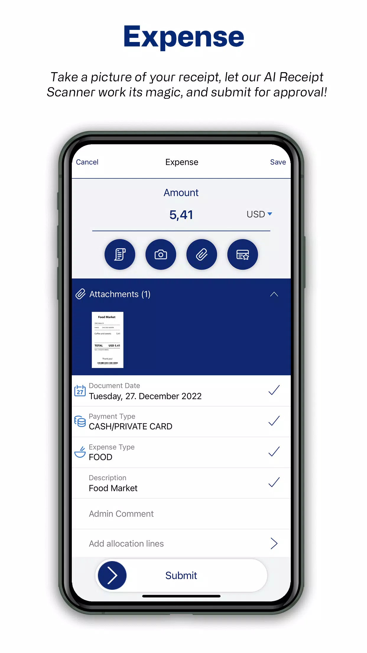 Continia Expense App Screenshots