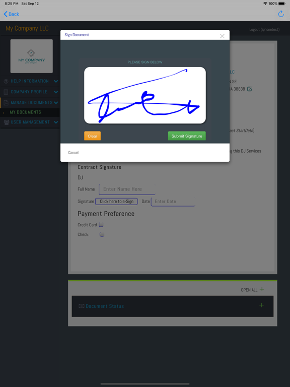 Screenshot di eSign Remotely Pro iPad 