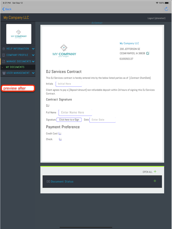 Screenshot di eSign Remotely Pro iPad 