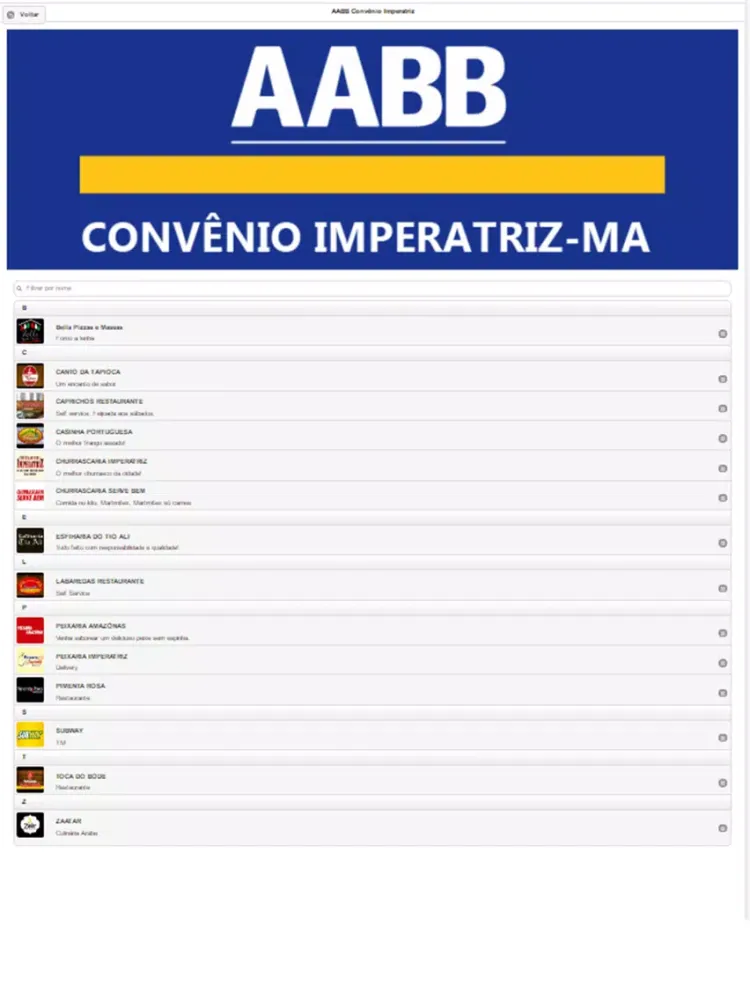 Capturas de tela do AABB Convênio Imperatriz iPad 