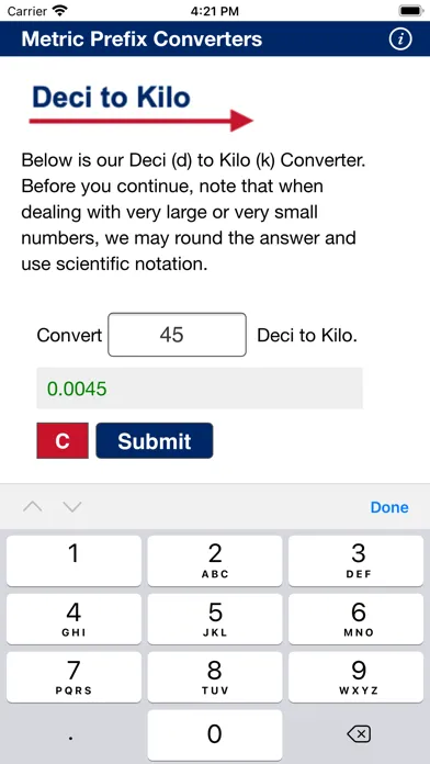 Screenshot di Metric Converters