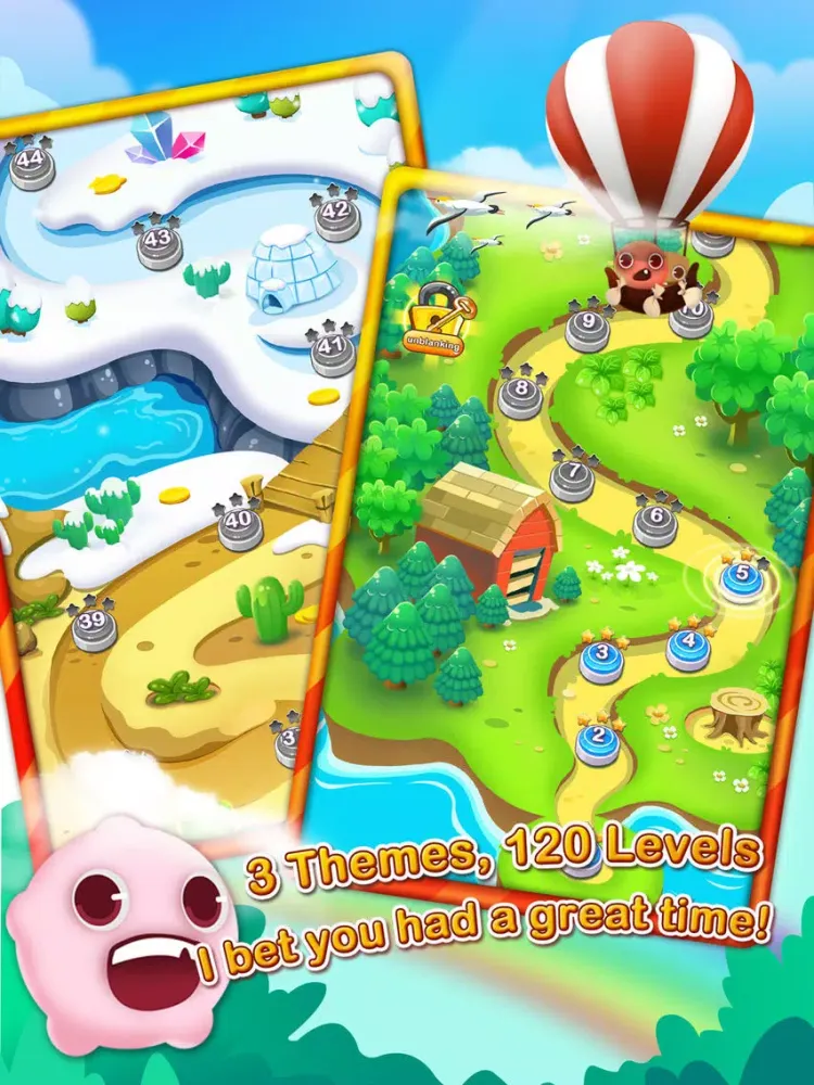 Capturas de pantalla de Monster Link Pop - HD FREE Line Game iPad 