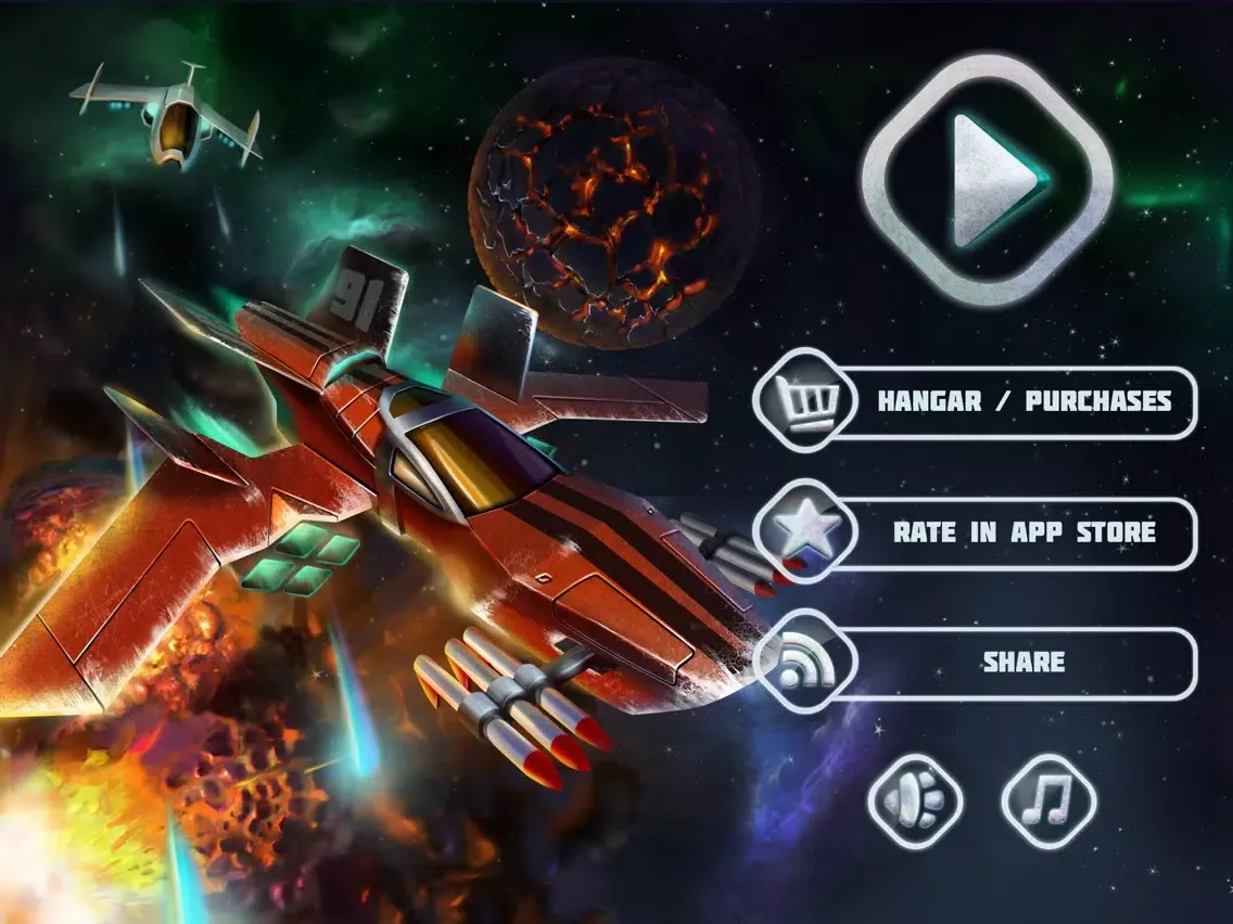 Galaxy Warfare Free - space shooter iPad  Screenshots