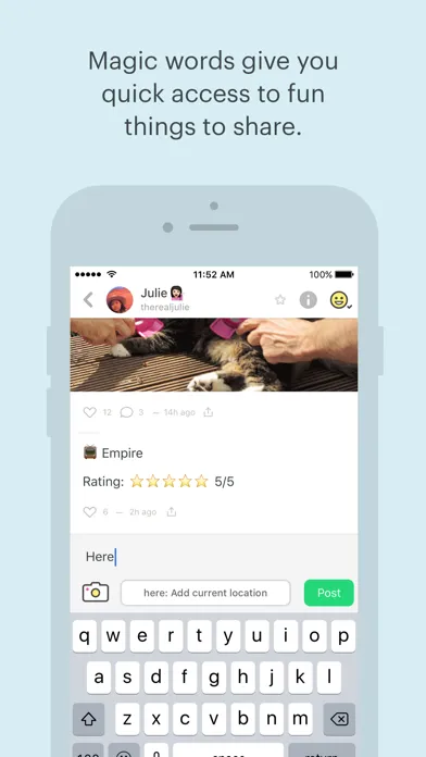 Captures d'écran de Peach — share vividly