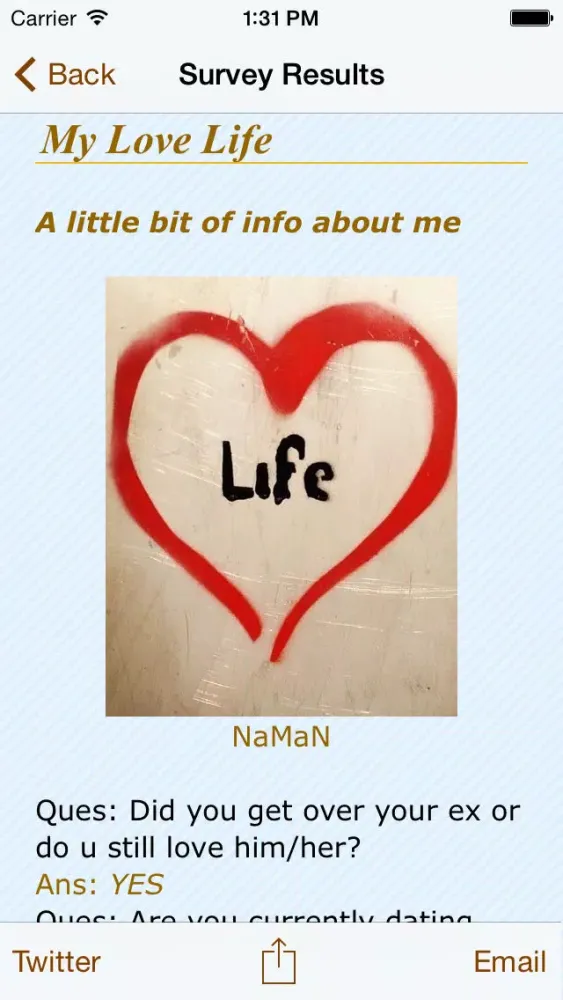 Скриншоты My Love Life Survey