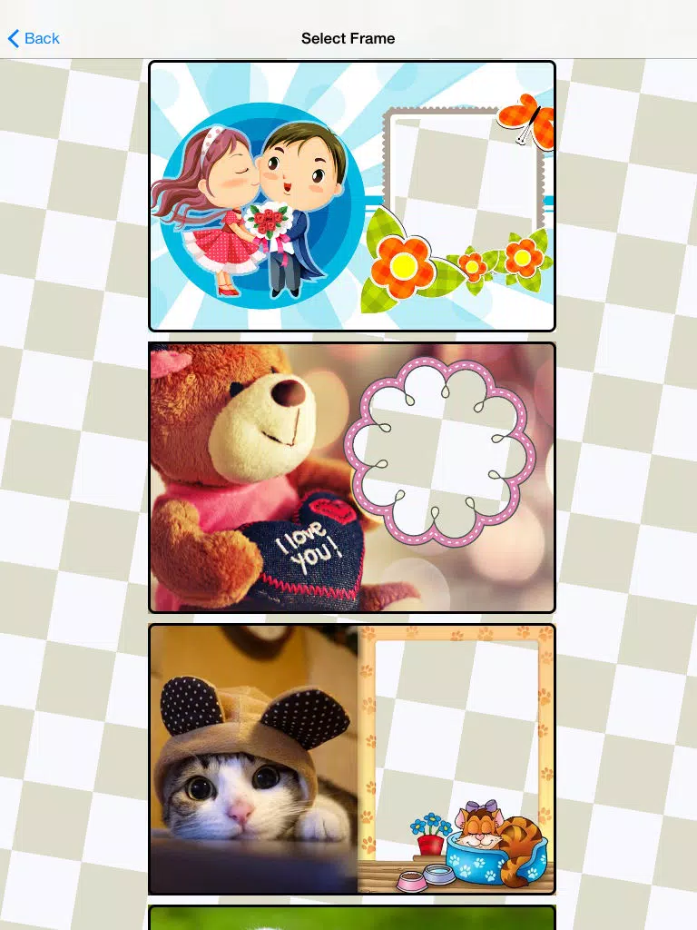 Capturas de pantalla de Cute Photo Frames iPad 