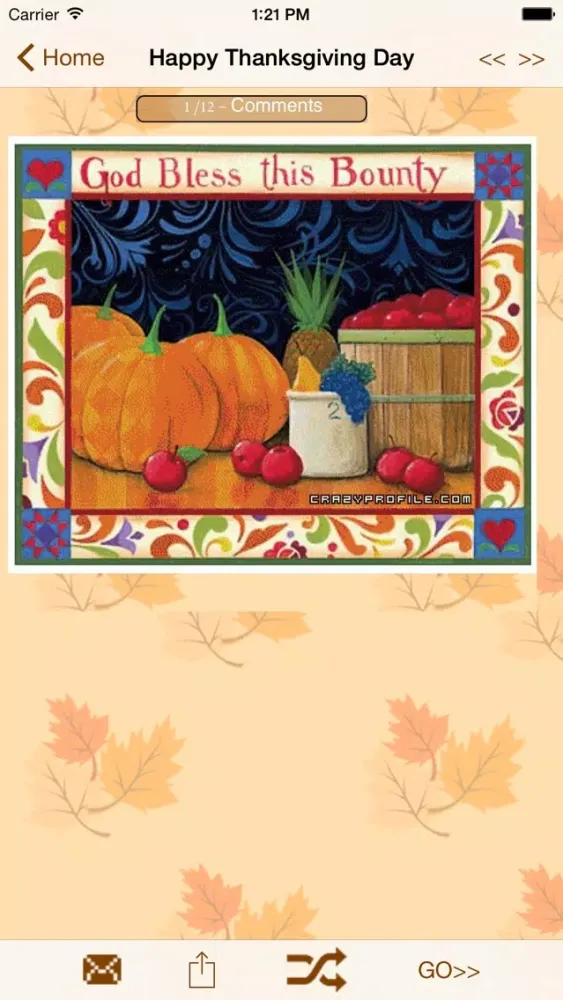 Captures d'écran de Thanksgiving Day Greetings