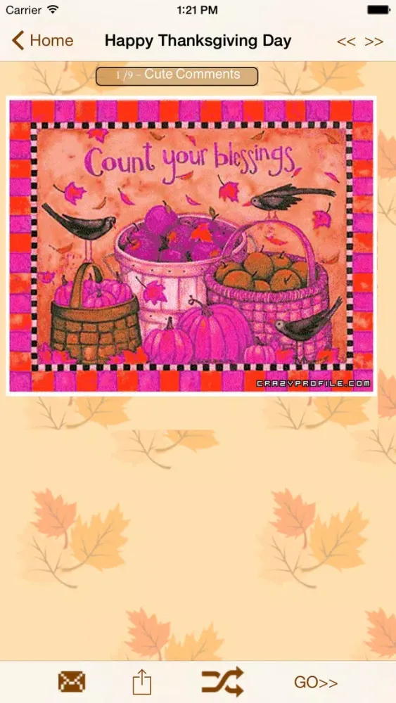 Captures d'écran de Thanksgiving Day Greetings