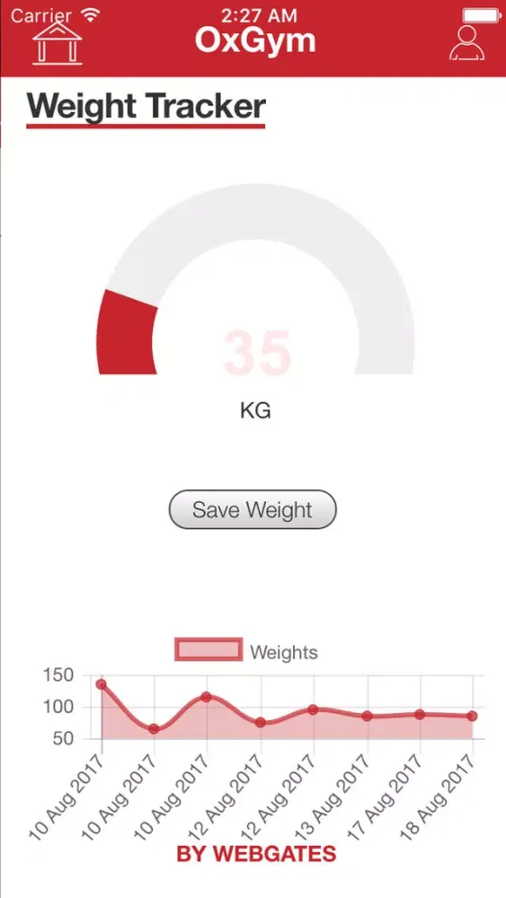 Ảnh chụp màn hình của OxGym
