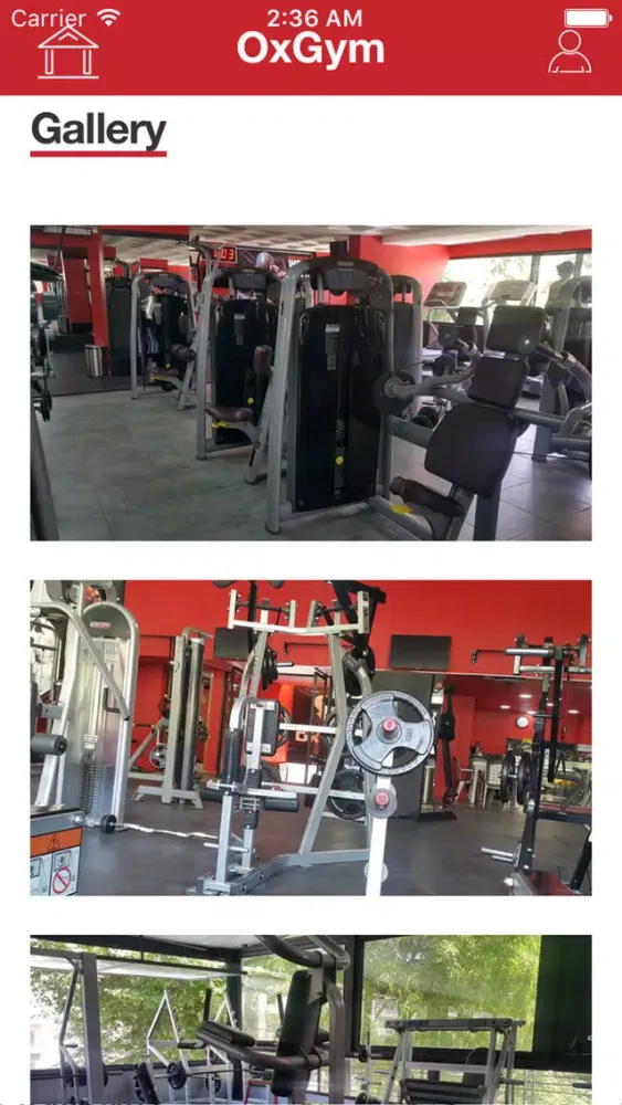 Ảnh chụp màn hình của OxGym